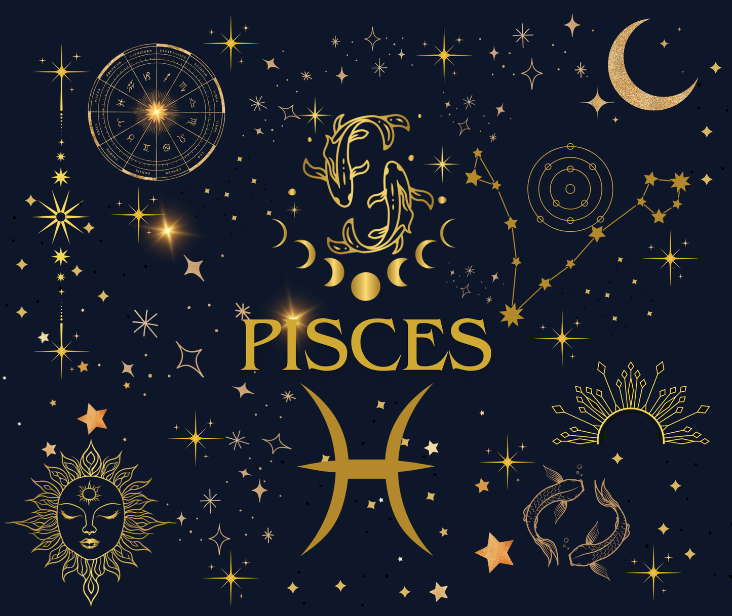 Pisces Zodiac Sign Tumbler