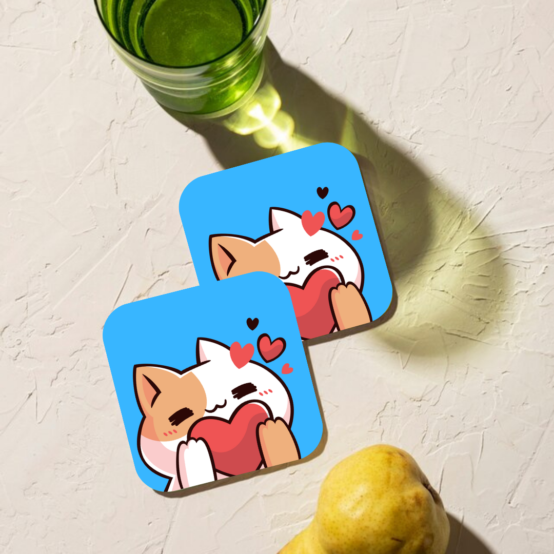 Purr-fect Cat in Love Coaster