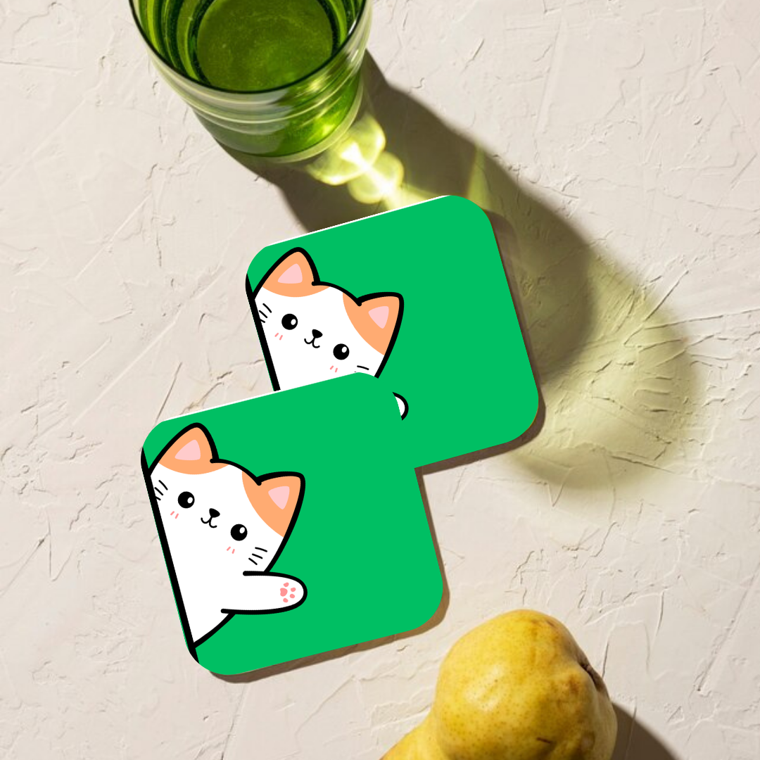 Peek-a-boo Cat Coaster