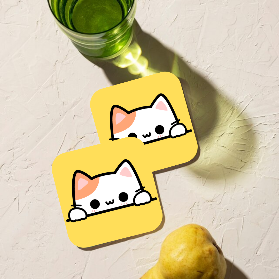 Peek-a-boo Cat Coaster