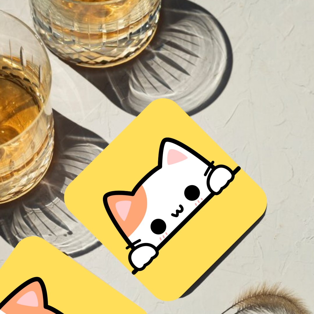 Peek-a-boo Cat Coaster