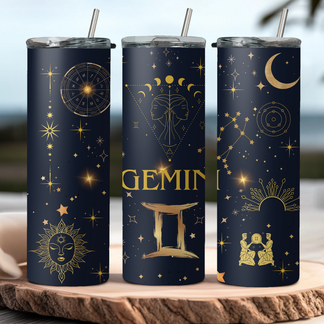 Gemini Zodiac Sign Tumbler