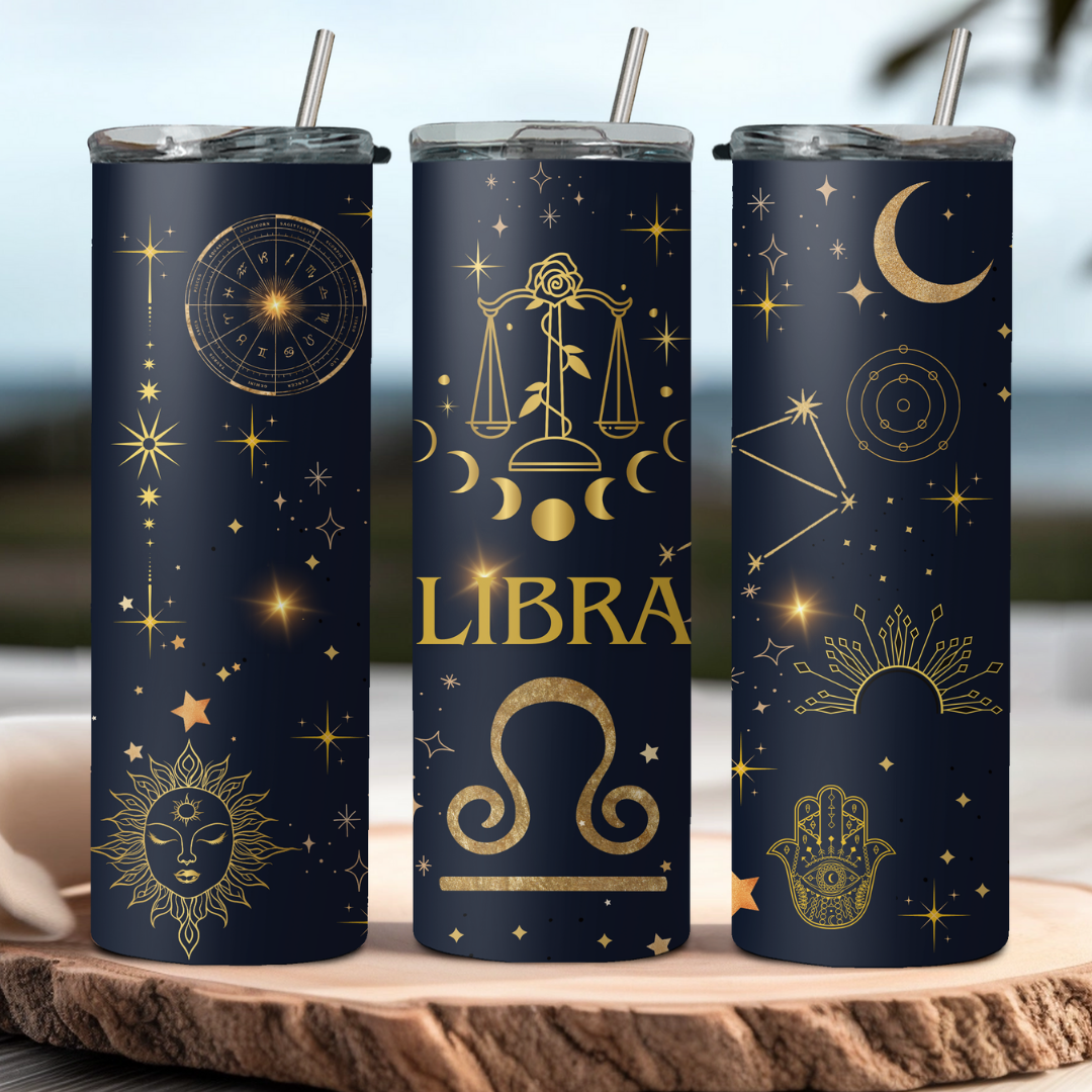 Libra Zodiac Sign Tumbler