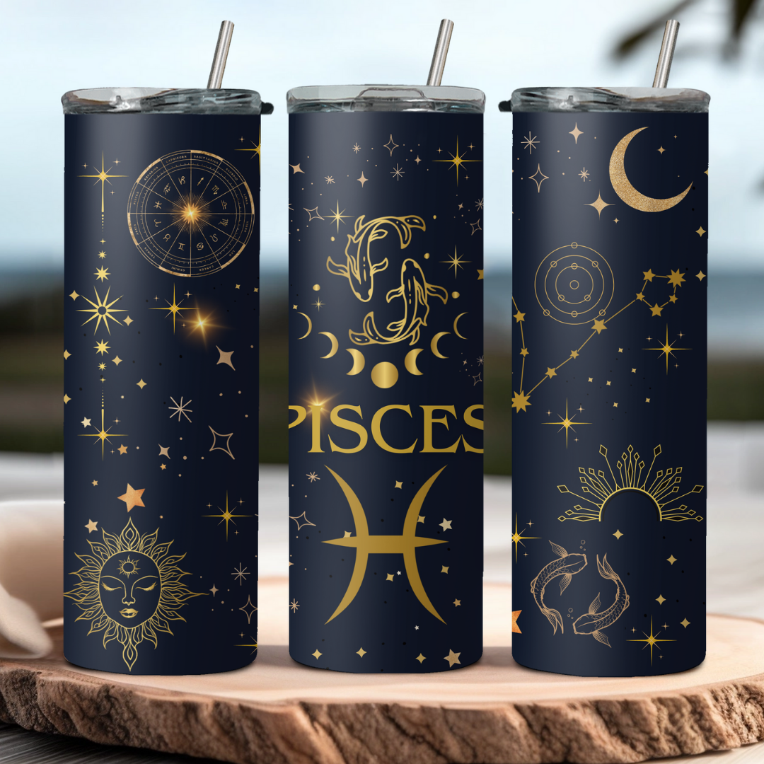 Pisces Zodiac Sign Tumbler