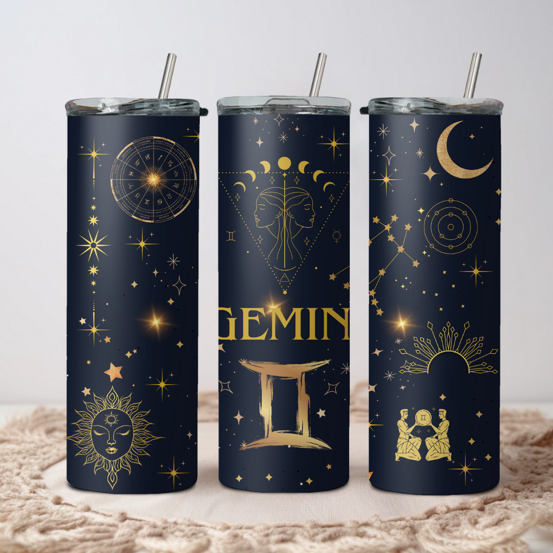 Gemini Zodiac Sign Tumbler