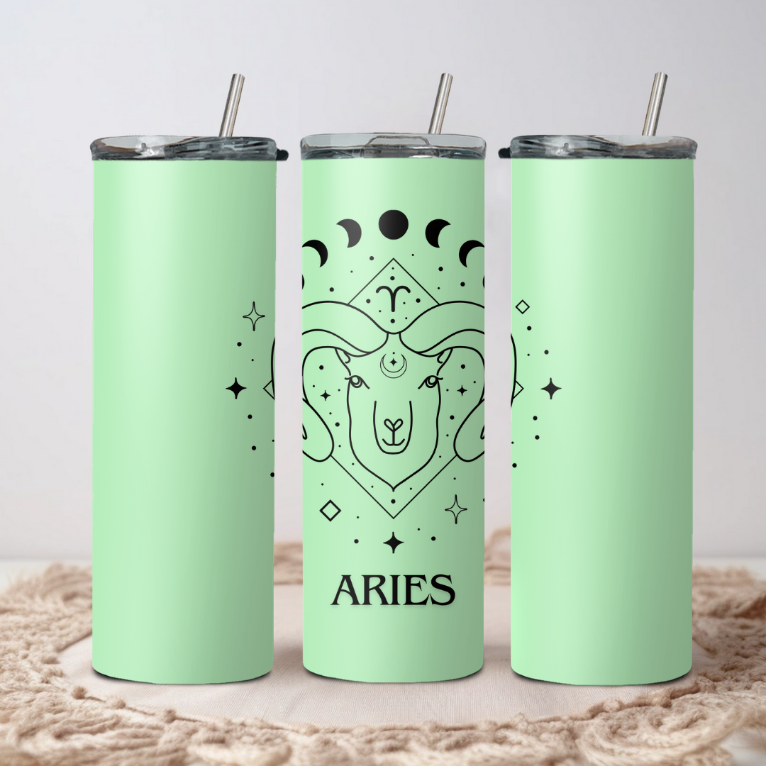 Aries Zodiac Sign Tumbler