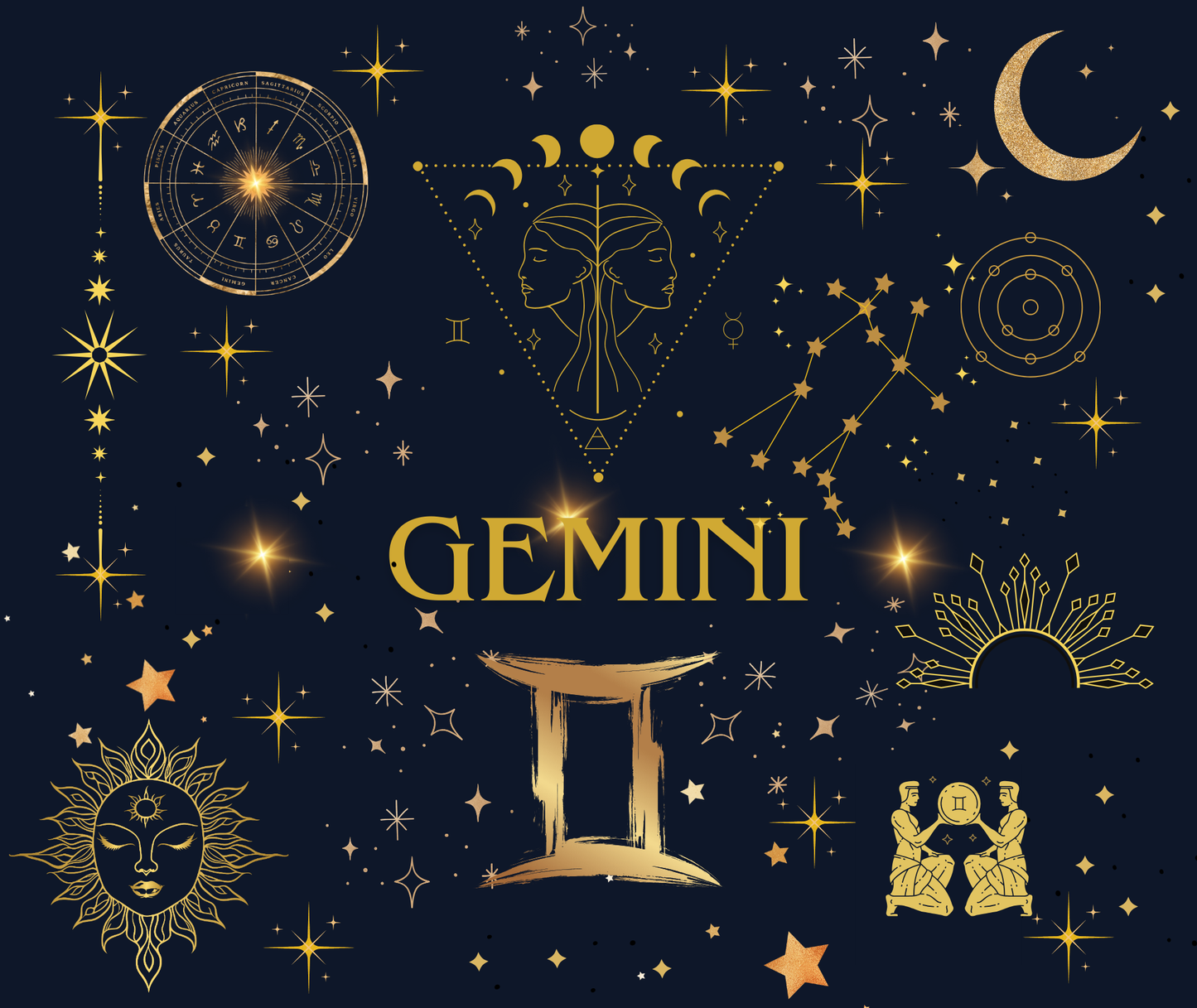 Gemini Zodiac Sign Tumbler