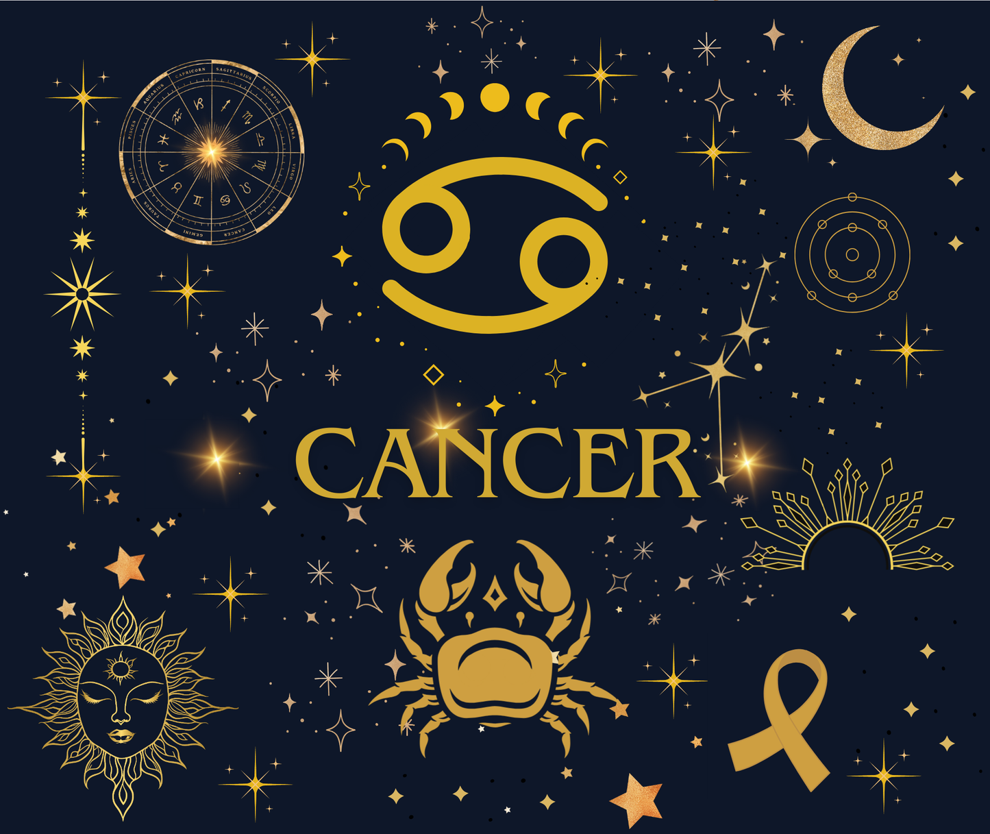 Cancer Zodiac Sign Tumbler