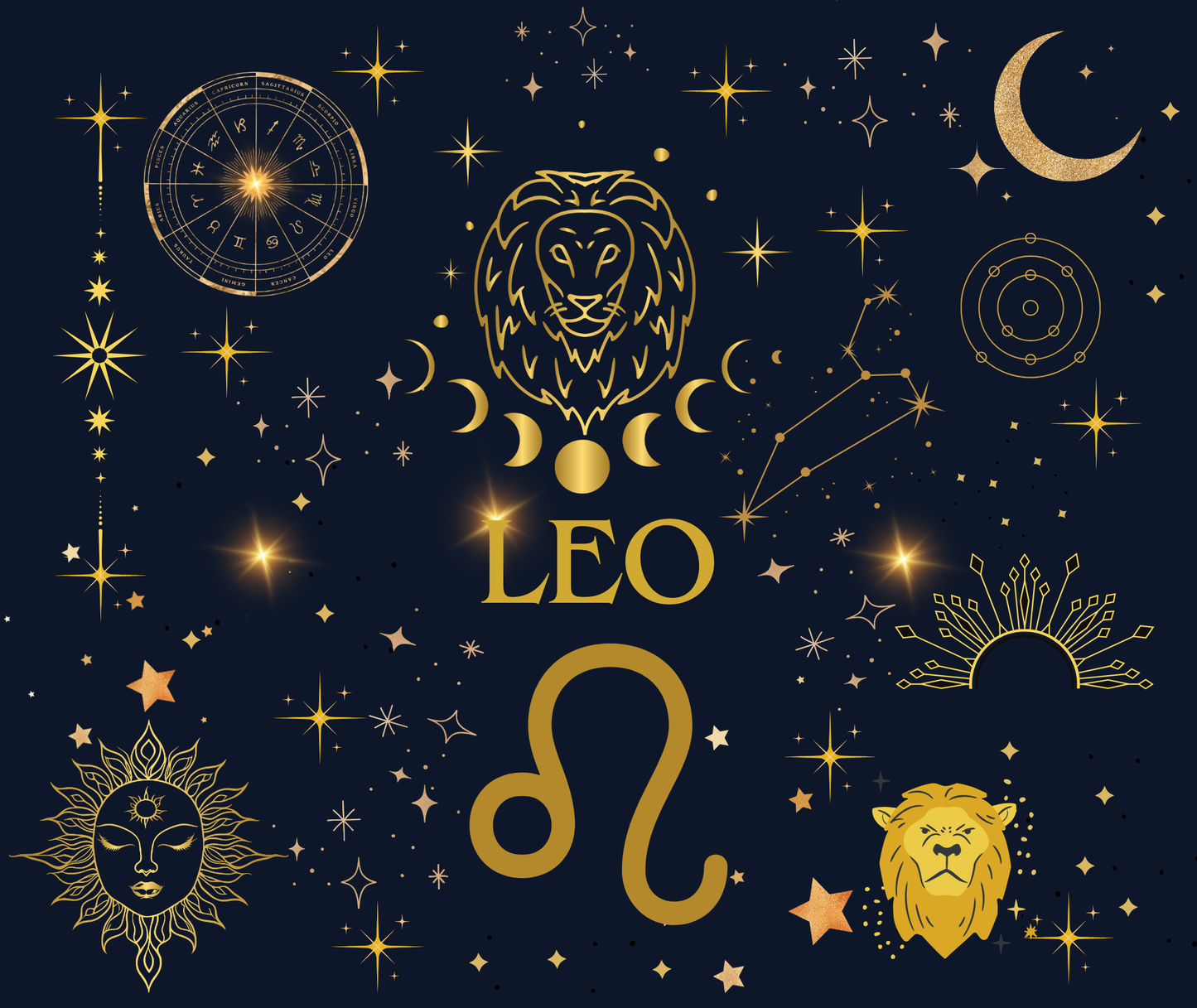 Leo Zodiac Sign Tumbler