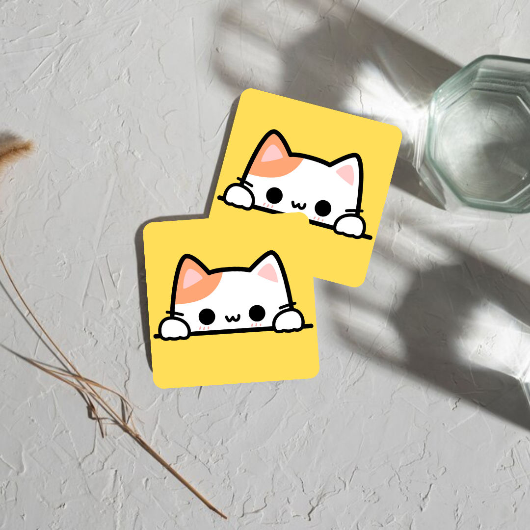 Peek-a-boo Cat Coaster
