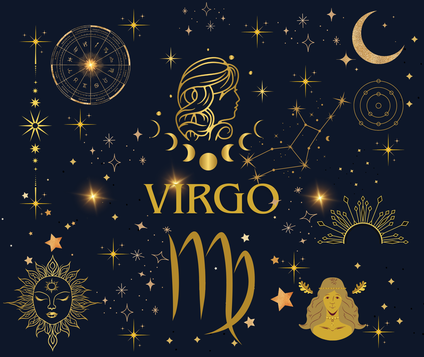 Virgo Zodiac Sign Tumbler