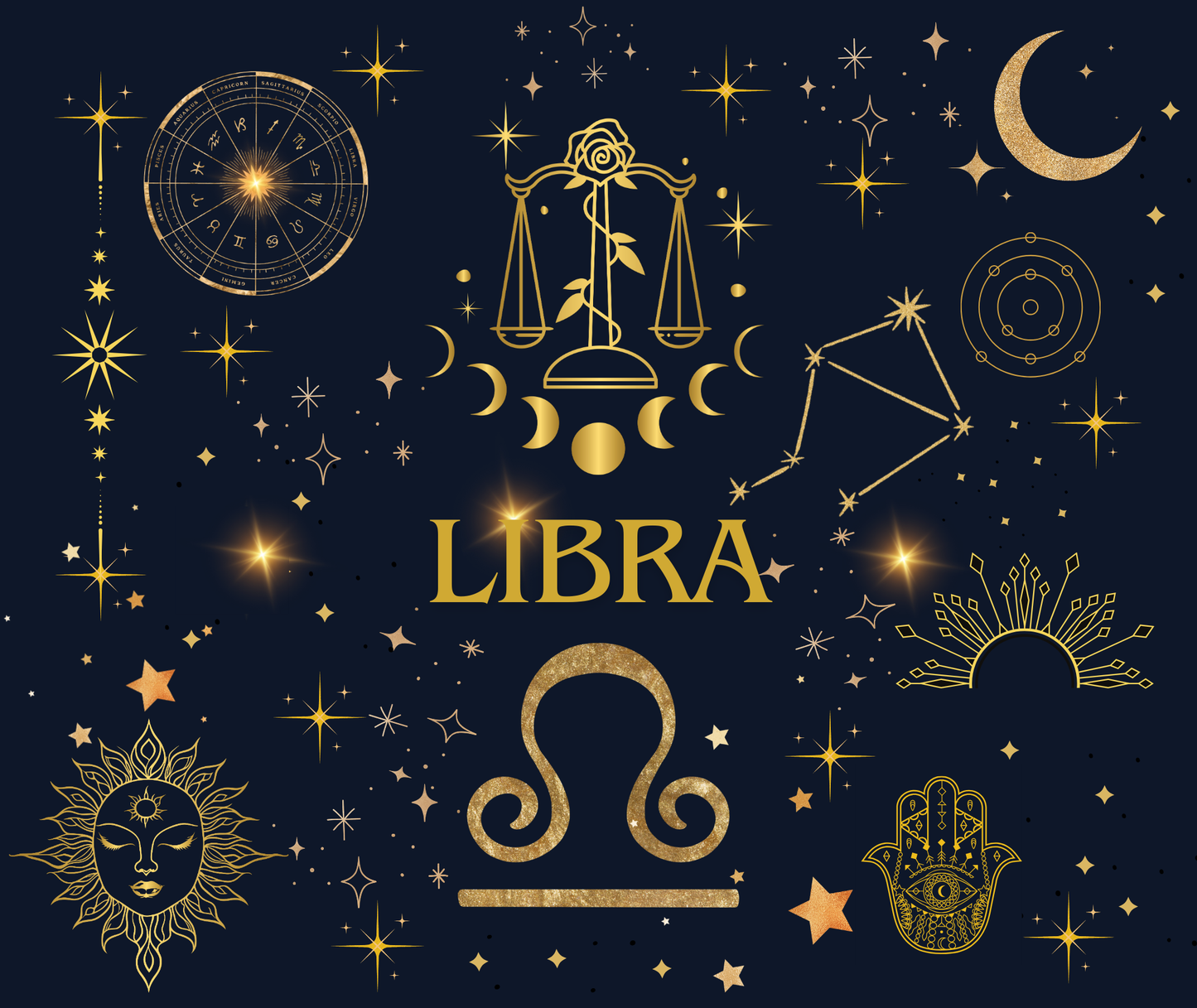 Libra Zodiac Sign Tumbler