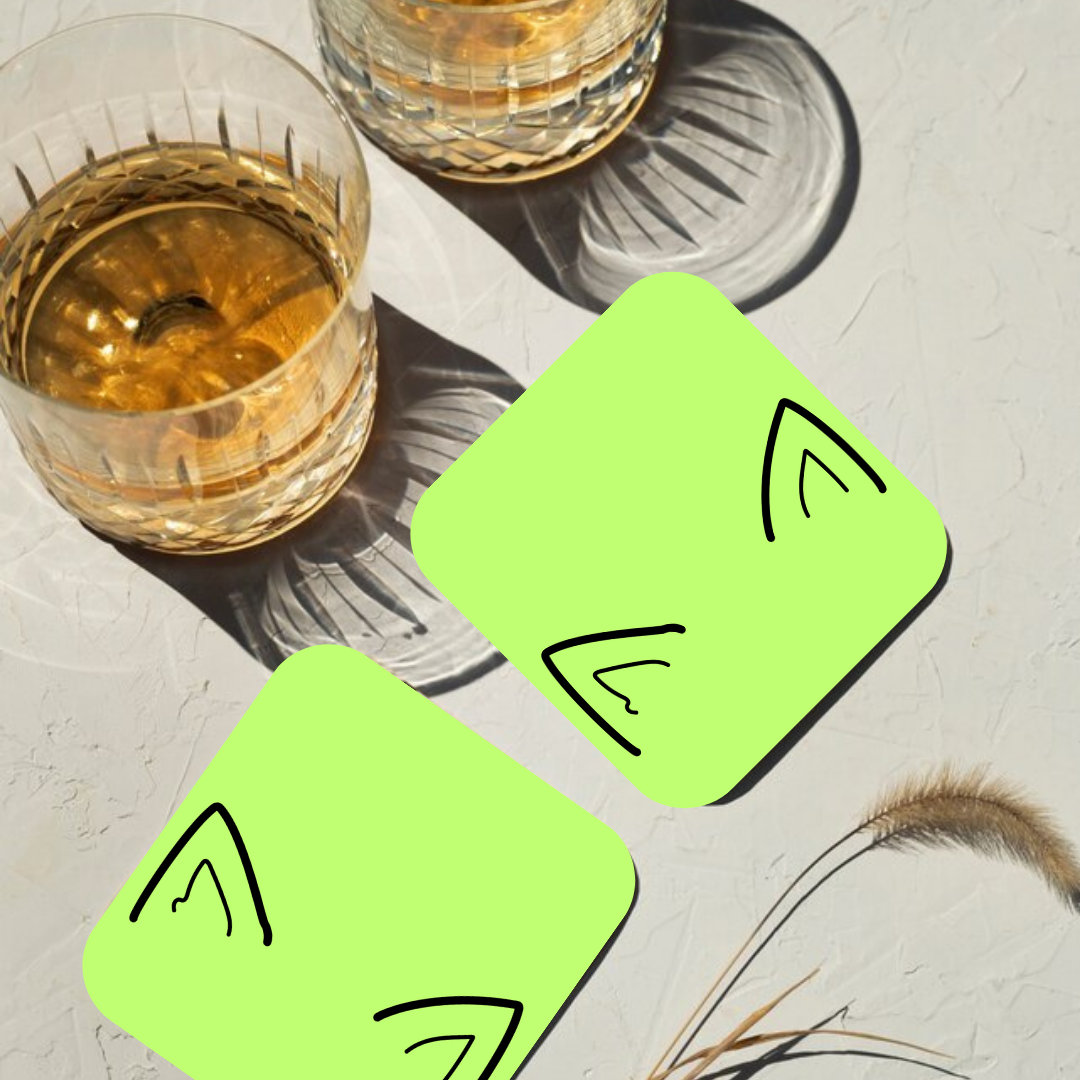 Purr-fect Cat Ears Coaster