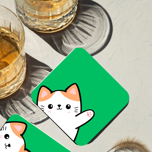 Peek-a-boo Cat Coaster