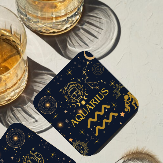 Aquarius Zodiac Coaster