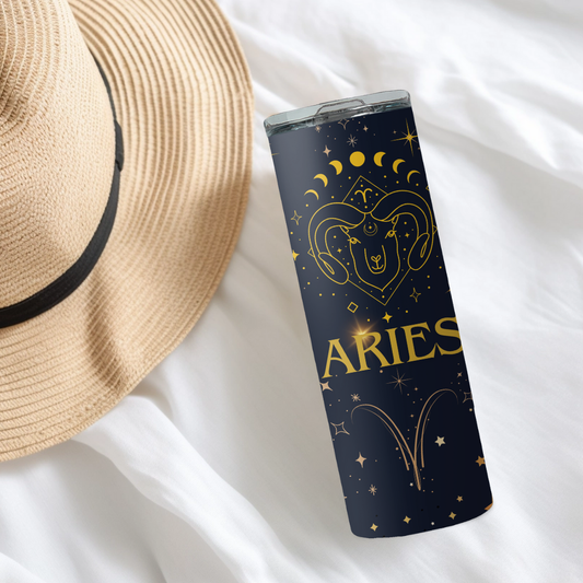 Aries Zodiac Sign Tumbler
