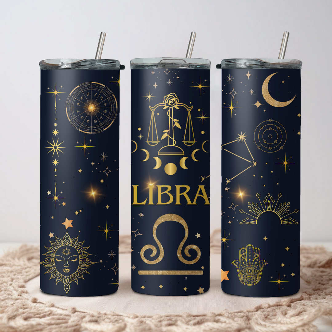 Libra Zodiac Sign Tumbler