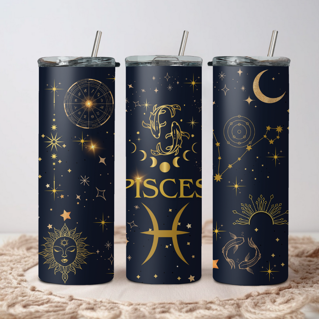 Pisces Zodiac Sign Tumbler