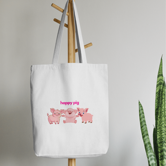 Happy Pig Tote Bag