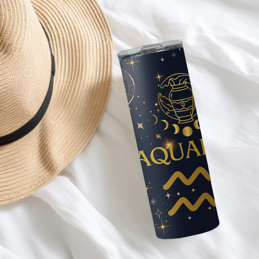 Aquarius Zodiac Sign Tumbler
